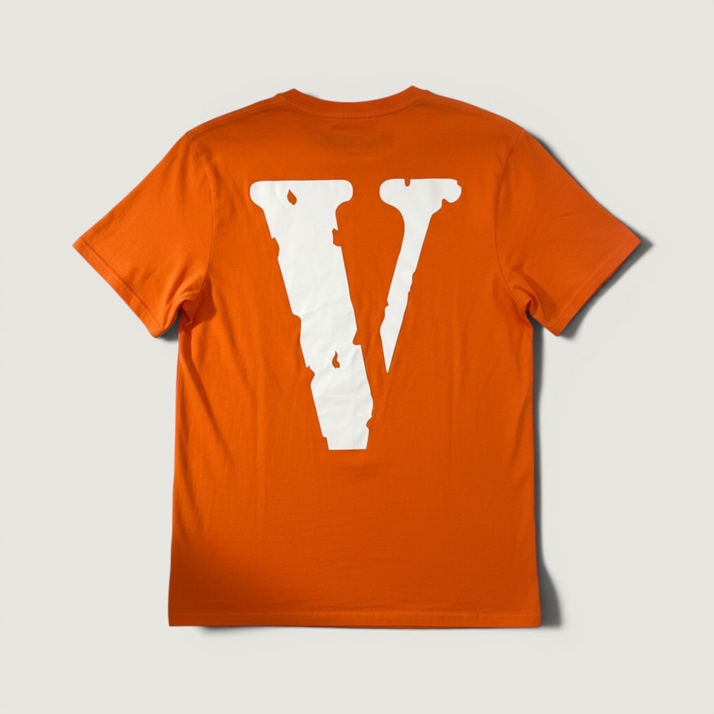 Vlone T-Shirt Staple Big V Logo Orange Large